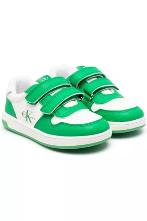 Calvin Klein Boys Low Top & Lifestyle Sneakers - Logo-print low-top sneakers - White