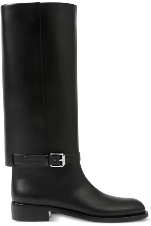 Burberry Women Thigh High Boots - Knee-high leather boots - Black