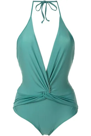 Adriana Degreas Twist-front halterneck swimsuit