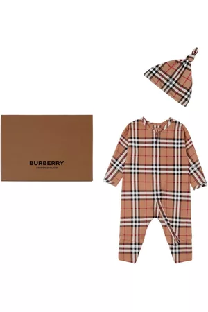 Burberry Bodysuits & All-In-Ones - Check cotton two-piece set - ARCHIVE BEIGE IP CHK