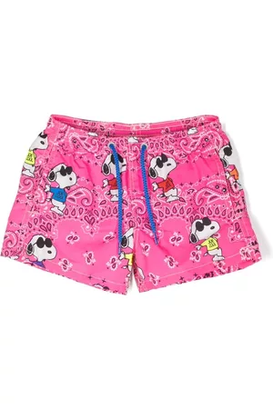 MC2 SAINT BARTH Boys Swim Shorts - Snoopy-print swim shorts - Pink