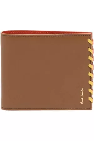 Paul Smith Men Wallets - Whipstitch-trim logo wallet - Brown