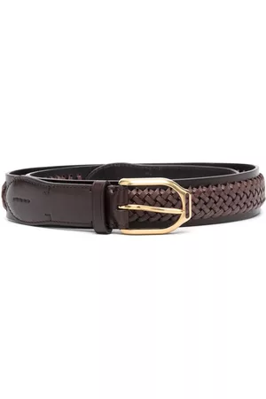 Ralph Lauren Men Belts - Braided-detail leather belt - Brown