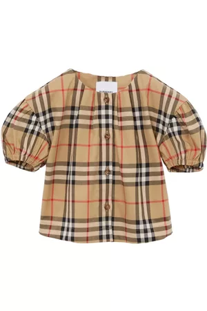 Burberry Blouses - Check cotton blouse - ARCHIVE BEIGE IP CHK