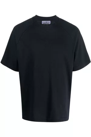 Stone Island Men T-Shirts - Logo-embroidered cotton T-shirt - Blue