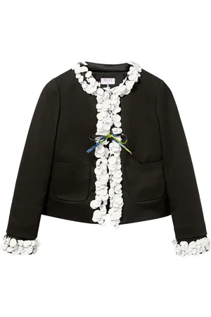 Puccini Floral-appliqué cotton jacket