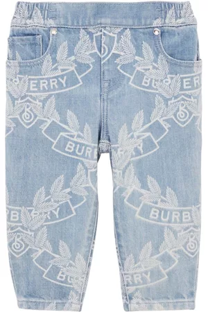 Burberry Jeans - Logo-print jeans - PALE BLUE IP PAT