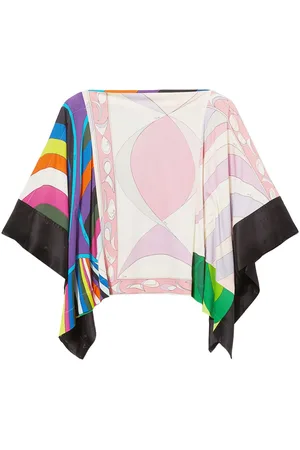 Puccini Abstract-print boat-neck blouse