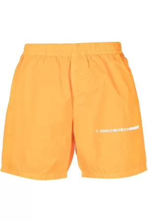 Stone Island Men Swim Shorts - Logo-print swim shorts - Orange