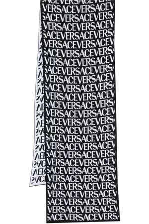 VERSACE Men Scarves - Logo knit scarf - White