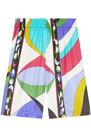 Puccini Abstract-print knee-length shorts