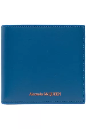 Alexander McQueen Men Wallets - Logo-embossed bi-fold wallet - Blue