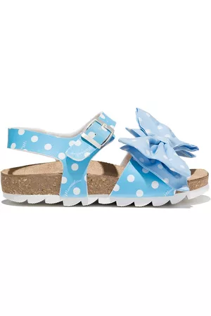 MONNALISA Sandals - Bow-detail polka dot sandals - Blue