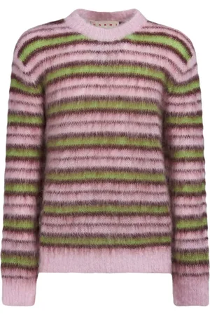 Marni Striped mohair-blend jumper