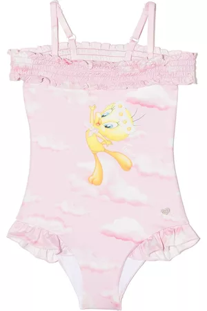 MONNALISA Girls Swimsuits - Cloud-print swimsuit - Pink