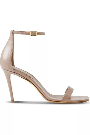 Burberry Women Leather Sandals - Open-toe leather sandals - Neutrals