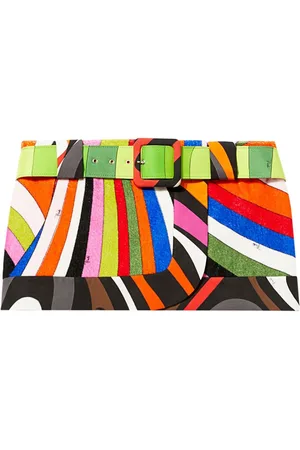 Puccini Iride-print wrap mini skirt