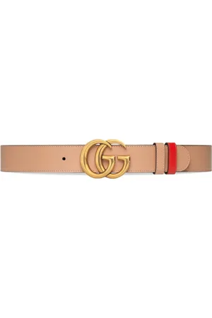 Gucci GG Marmont Canvas-jacquard and Leather Belt