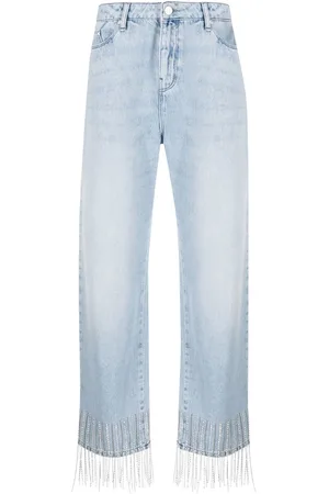 Karl Lagerfeld Fringe-detail cropped jeans