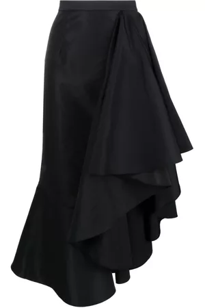 Alexander McQueen Women Asymmetrical Skirts - Asymmetric high-waisted skirt - Black