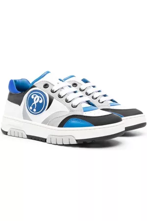 Moschino Boys Sneakers - Logo-patch trainers - White