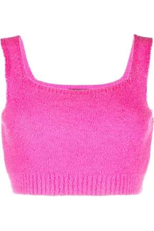 UNDERCOVER Women Crop Tops - Knitted fleece crop top - Pink