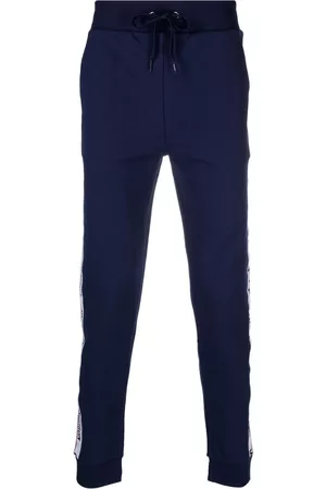 Moschino Men Sweatpants - Intarsia-logo track pants - Blue