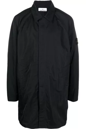 Stone Island Men Coats - Compass-patch single-breasted coat - Black