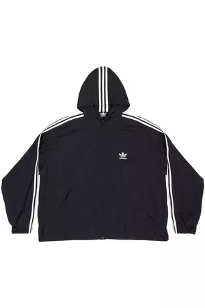 Balenciaga Jackets - X Adidas zip-up hooded windbreaker - Black