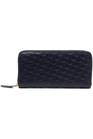 Ralph Lauren Women Wallets - Embosed-logo zip leather wallet - Blue