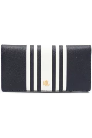 Ralph Lauren Women Wallets - Logo-plaque stripe-detail wallet - Blue