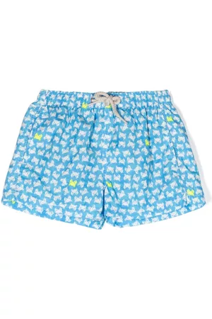 MC2 SAINT BARTH Boys Swim Shorts - Crab-print swim shorts - Blue