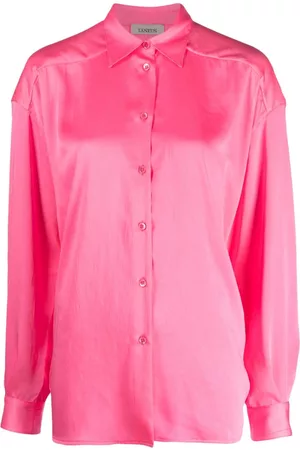 LANEUS Women Long Sleeved Shirts - Open-back long-sleeve shirt - Pink