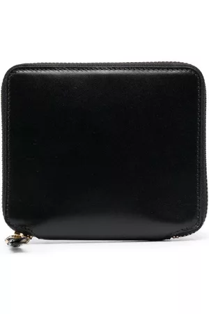 Comme des Garçons Wallets - Check-print leather wallet - Black