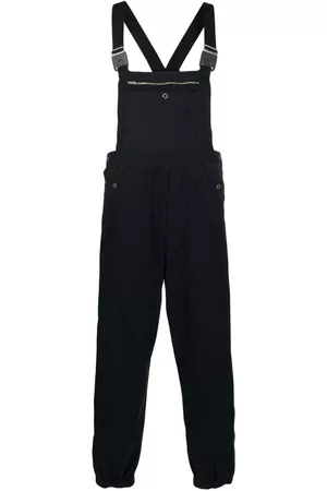UNDERCOVER Men Dungarees - Buckle-embellished cotton overall - Blue