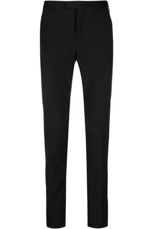 PT Torino Men Formal Pants - Slim-fit tailored trousers - Black