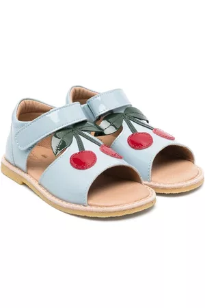 Konges Sløjd Sandals - Cherry-motif leather sandals - Blue