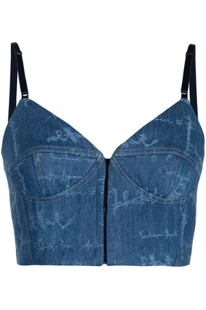 MANNING CARTELL Women Bras - Graffiti denim bustier top - Blue