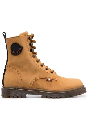 Moncler Logo-patch leather boots