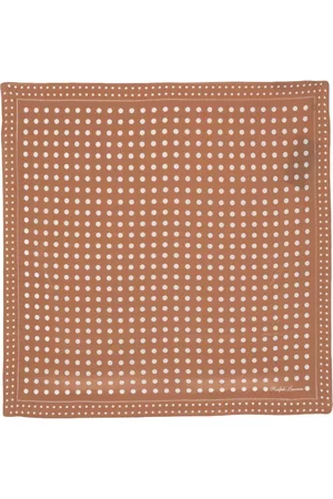 Ralph Lauren Women Scarves - Polka-dot silk scarf - Neutrals