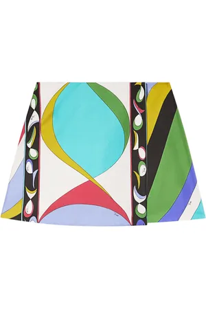 Puccini Pesci-print silk wrap skirt