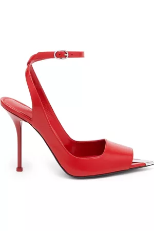 Alexander McQueen Women Heels - Punk 90mm sandals - Red