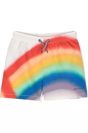 Molo Boys Swim Shorts - Rainbow-print swim shorts - Red