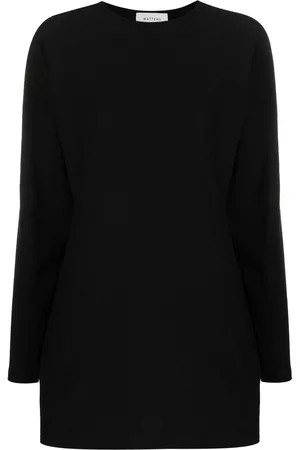 MATTEAU Women Long Sleeve Dresses - Long-sleeve sweatshirt minidress - Black