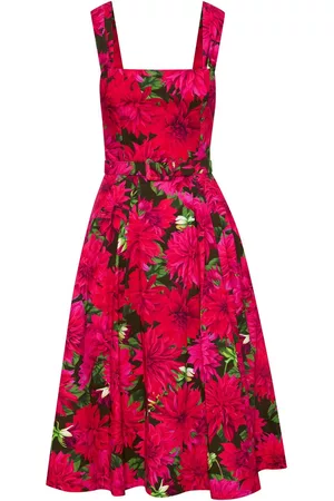 Oscar de la Renta Women Party & Cocktail Dresses - Dahlia cotton poplin dress - Pink