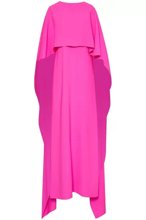 Oscar de la Renta Women Tunic Dresses - Cape Back Georgette caftan - Pink