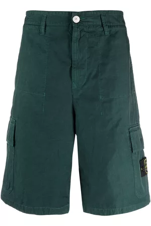 Stone Island Men Bermudas - Multiple-pocket Bermuda shorts - Green