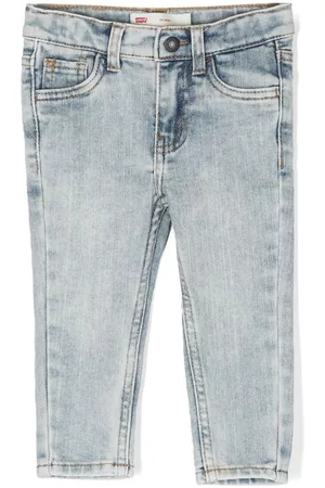 Levi's Straight Jeans - Logo-patch straight-leg jeans - Blue