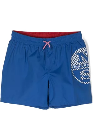 North Sails Boys Swim Shorts - Logo-print swim shorts - Blue