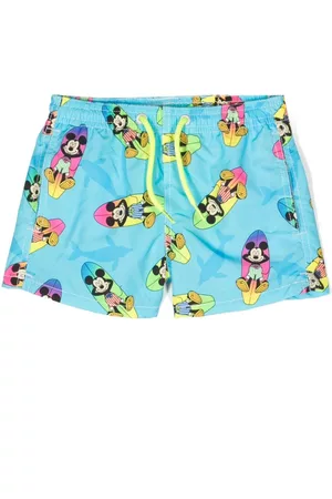 MC2 SAINT BARTH Boys Swim Shorts - X Disney graphic-print swim shorts - Blue
